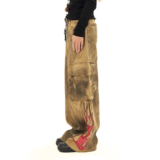 Title 5, Mens Waste Soil Wind Tie-dyed Old Dirty Cargo ...