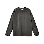High Street suède crew neck t-shirt met lange mouwen – stijlvol en comfortabel, perfect voor dagelijks gebruik of een avondje uit, zacht en gemakkelijk te combineren. — foto 2