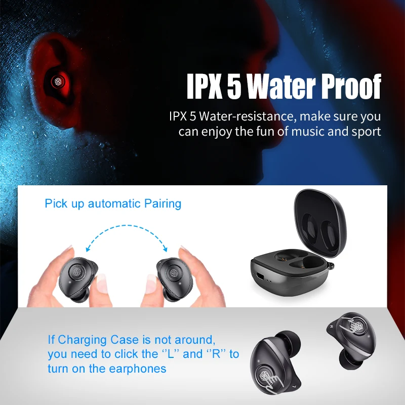 NILLKIN GOTWS sports headset. Wireless Bluetooth earbuds for active lifestyles and workouts. Sweatproof, secure fit, and — photo 5