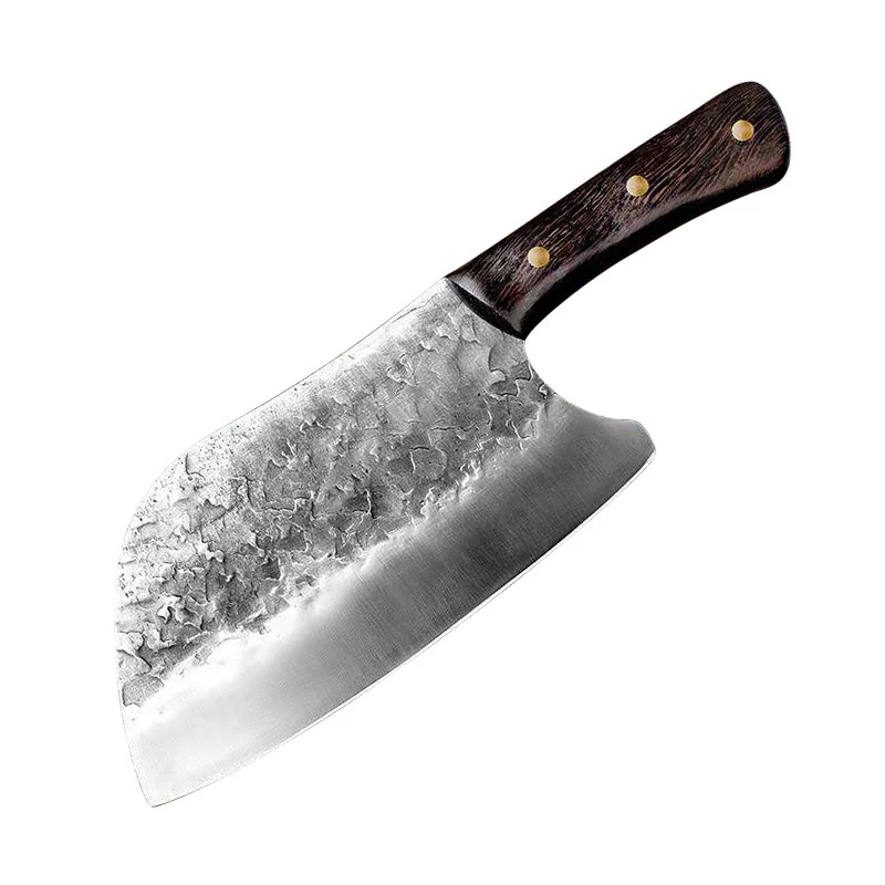 Hand-forged stainless steel kitchen knife with wooden handle. Experience effortless cutting, chopping, and food preparat — photo 1
