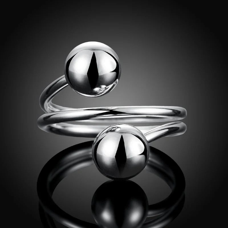 Anillo de cuentas para parejas, simple para mujeres. Diseño elegante y minimalista, perfecto para uso diario. Regalo ideal. — foto 6