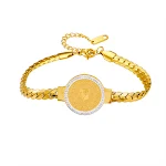 Pulseira de aço titânio redonda com retrato impresso, tecida, um acessório elegante e personalizado para um visual único e marcante. — foto 2