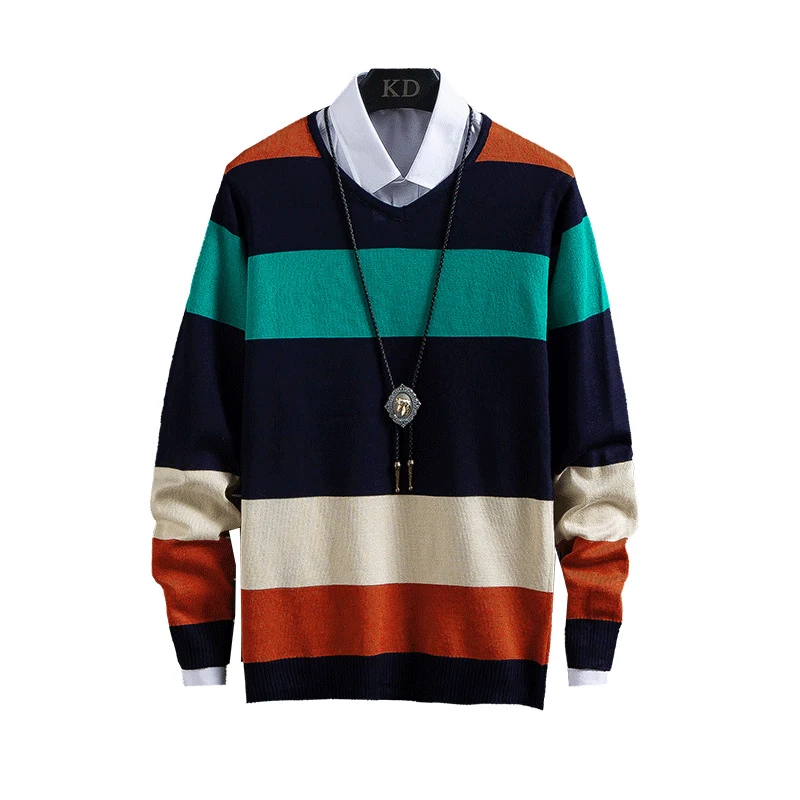 Title 5, Nuovo Maglione Uomo Casual Sottile Girocollo co...