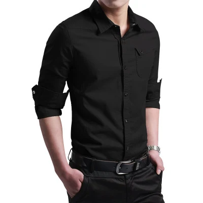 Spring Men's Shirts, Long Sleeve, Pure Cotton Oxford, Korean Style, for Young Men's Business, Inch Sizing, Comfortable a — photo 9