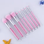8pcs purple pink crystal makeup brushes for flawless application of foundation, eyeshadow, and more. Achieve a stunning, — photo 1