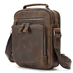 Retro Leren Schoudertas met Grote Capaciteit. Ruim en stijlvol, ideaal voor dagelijks gebruik en biedt voldoende opbergruimte. — foto 13