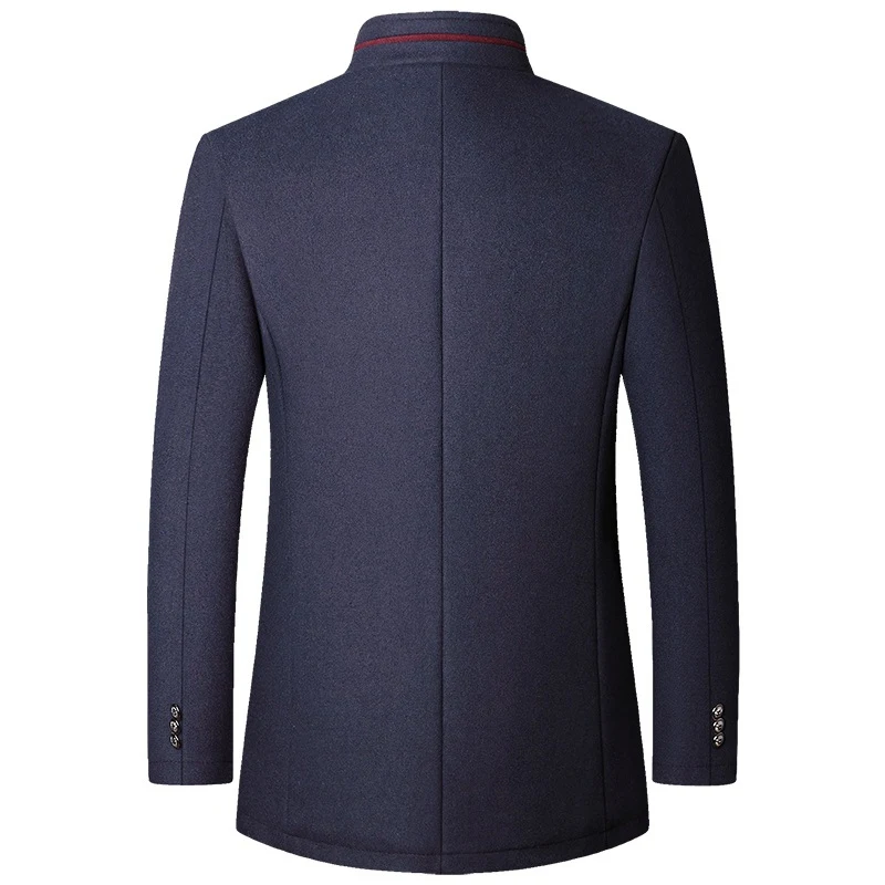 Men's Woolen Jacket Autumn And Winter Stand Collar Middle-aged Warm and stylish coat designed for comfort and elegance i — photo 3