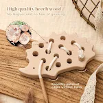 Baby Wooden Early Education Rope Board Animal Cognitive Toy, promotes early learning, enhances cognitive skills, and pro — photo 10