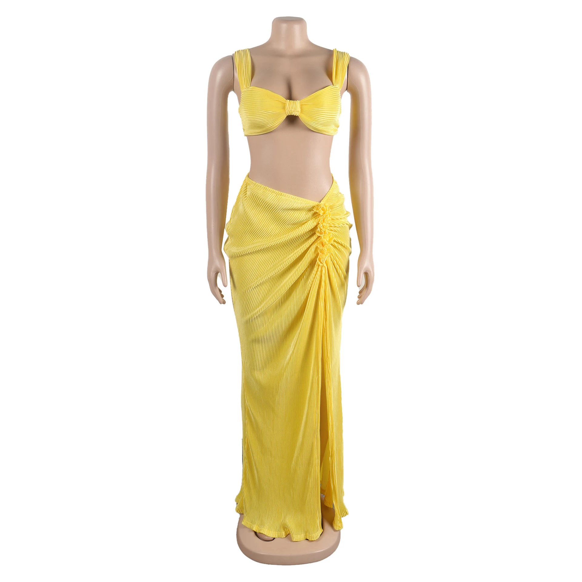 Title 12, Strap Split Dress Two-piece Set Nightclub Uniforms