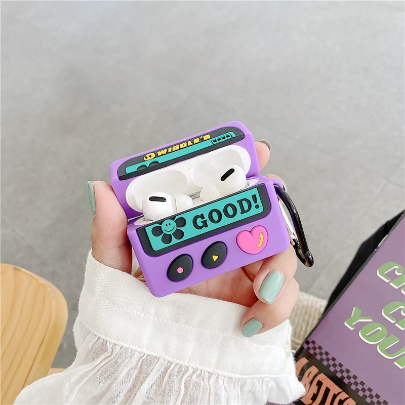 Title 2, Capa Retro Roxa BB para AirPods Pro 3 compatíve...