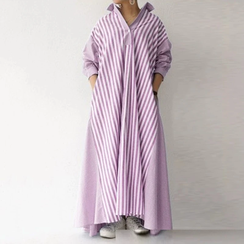 Title 4, Irregular Long Collar Loose Cape Dress Womens ...