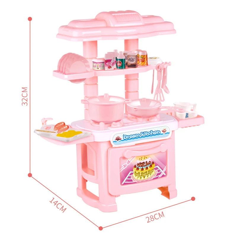 Title 1, Girl Simulation Tableware Mini Kitchen Toy Set ...