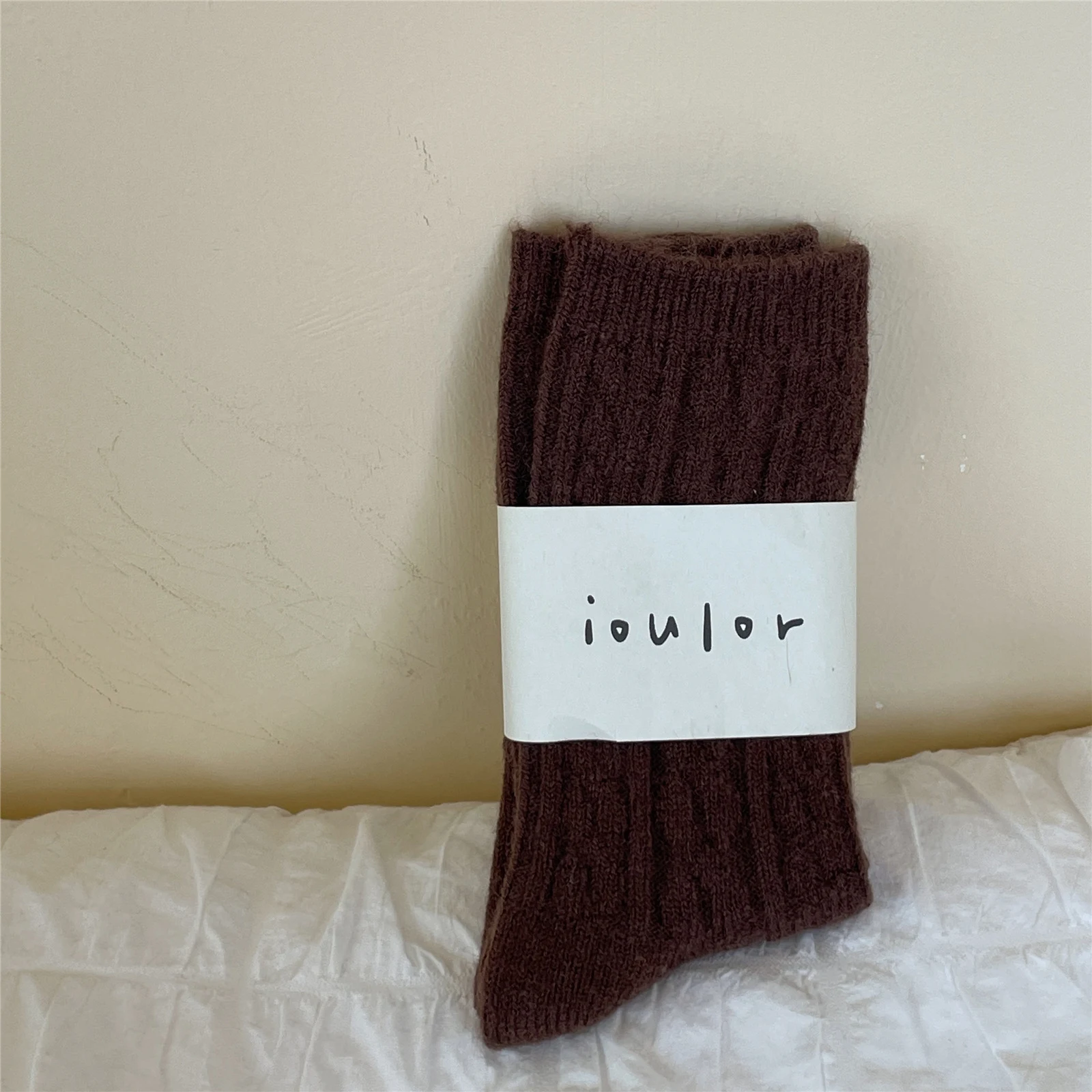 Title 5, Warm and Thick Japanese Pile Socks Solid Color ...