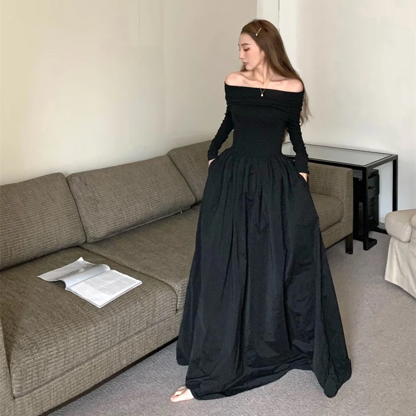 Vestido largo fruncido de cintura alta con efecto moldeador trasero para el verano. Realza tu figura con estilo y comodidad. — foto 1