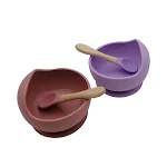 Conjunto de Louça de Silicone para Bebê com Ventosa, Tigela, Colher e Babador. Ideal para Alimentação Infantil Segura. — foto 1