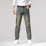 Heren Straight Stretch Slim Retro Running Jeans. Veelzijdige lange jeans met retro uitstraling. Comfortabel en geschikt voor elke activiteit. — foto 6