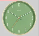 Green number log wood frame