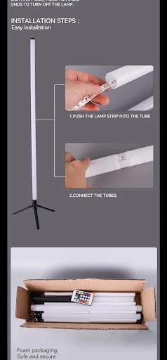 Title 2, LED Corner Ambience Light with RGB Remote Contr...