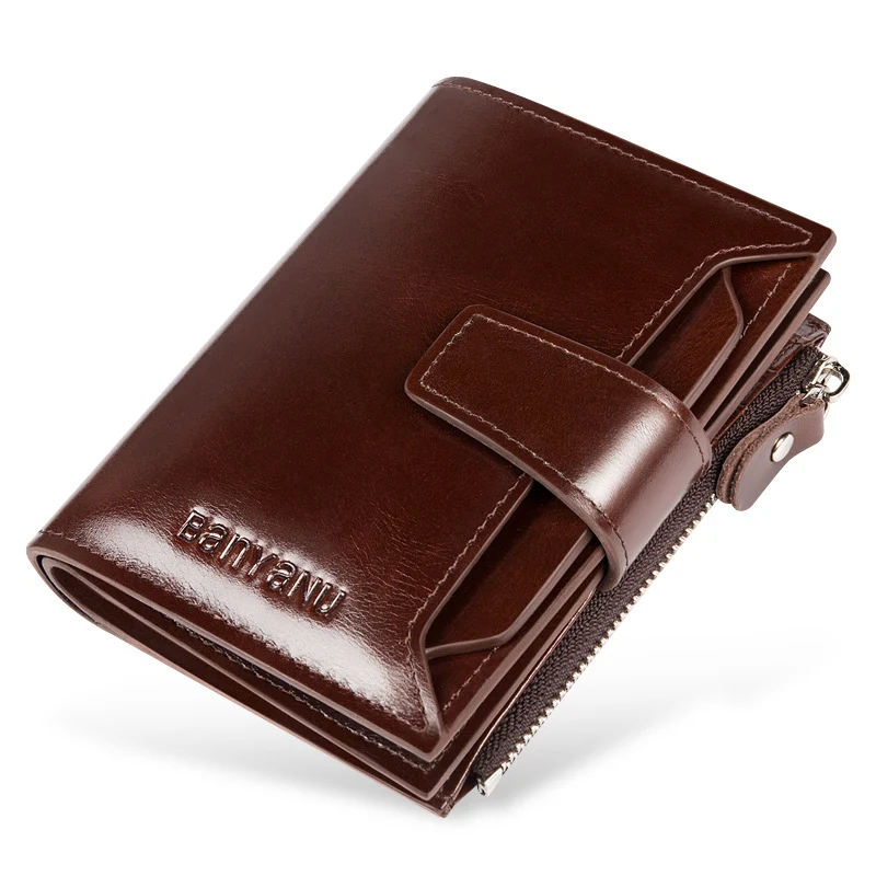 Vintage Men's Wallet Anti-theft Swiping Short with RFID protection. Securely swipe cards and carry essentials in style a — photo 3
