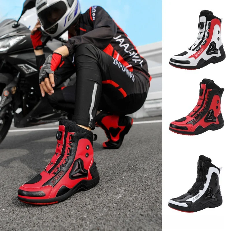 Motorcycle Long Mountain Locomotive Road Anti-skid Protection Off-road Lightweight Commuter Worker Boots for daily use. — photo 15