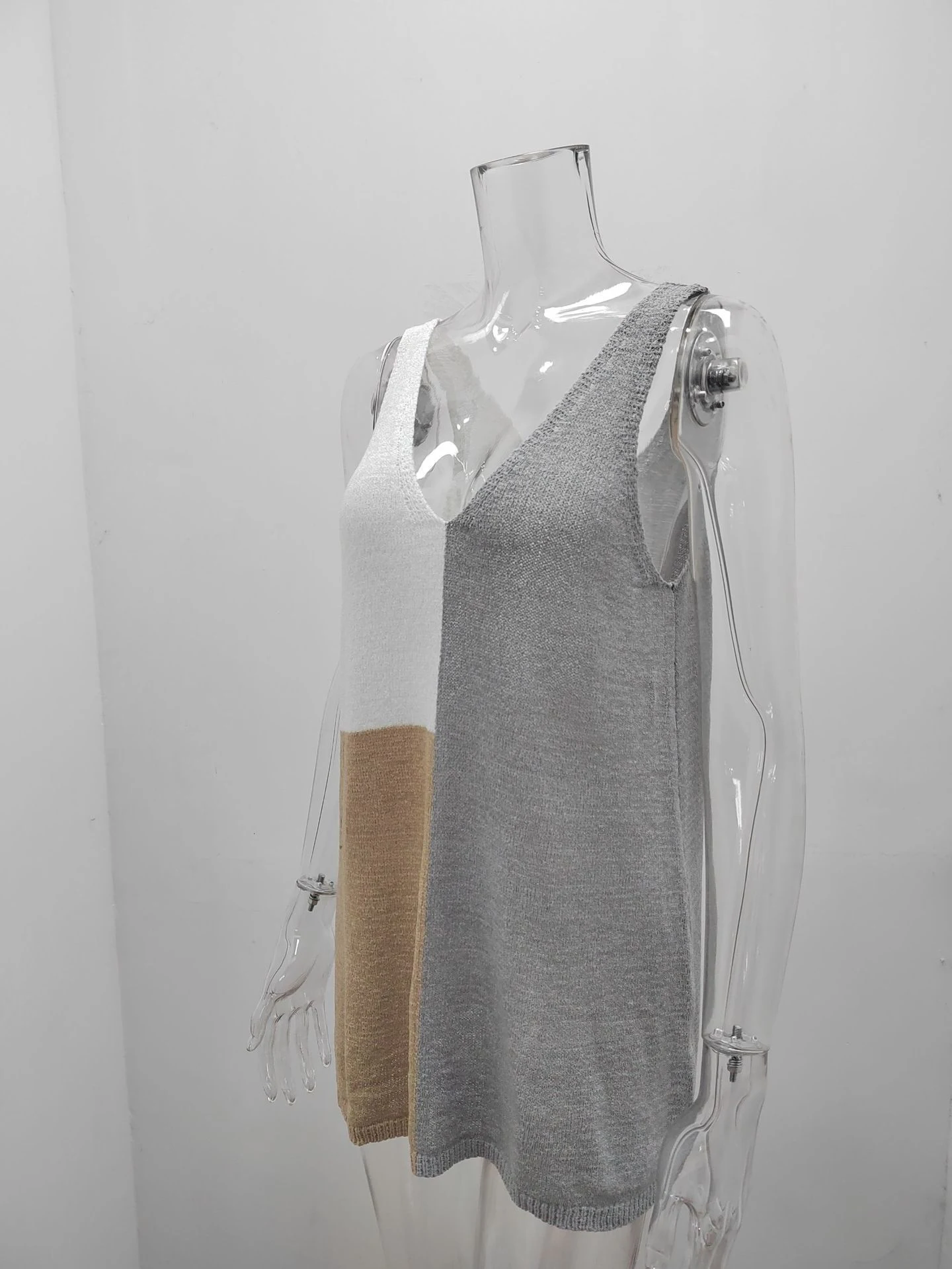 Title 5, Canotta Donna Europea e Americana Cuciture a Co...