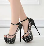 Rivet Fish Mouth Platform Stiletto Heels. Elevate your style with these elegant and comfortable heels. Perfect for any o — photo 2