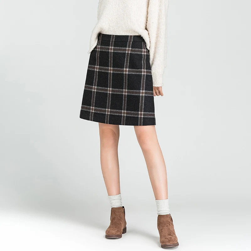 Title 6, High waist woolen skirt for women. Stay warm an...