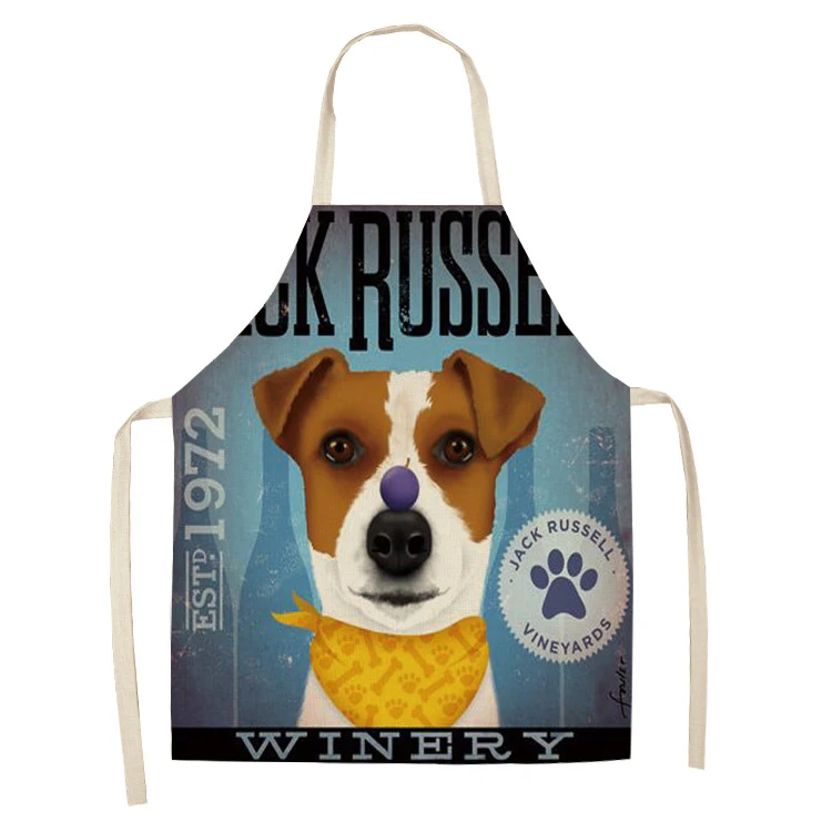 Title 22, Cotton and linen cartoon dog apron, perfect for...