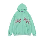 Women's European and American Vintage Letter Print Autumn Cardigan Sweater Sports Hooded Jacket Comfortable and Warm Wea — photo 1