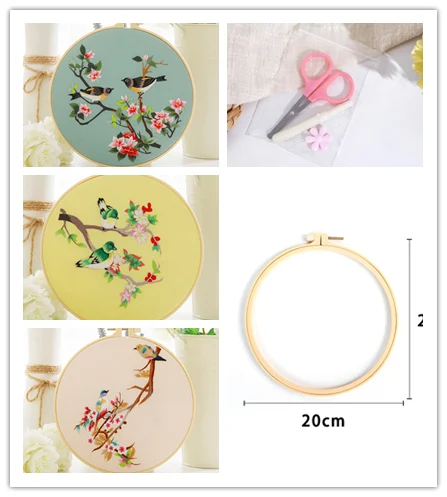 Kit Materiale per Ricamo a Mano Fiori e Uccelli Stile Cinese DIY Crea Splendidi Ricami Impara l'Arte del Ricamo Facilmente Un Hobby Rilassante — foto 7