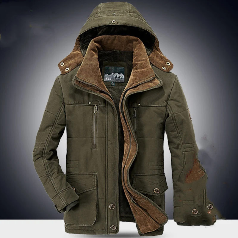 Title 4, Mid-length cotton-padded jacket providing warmt...