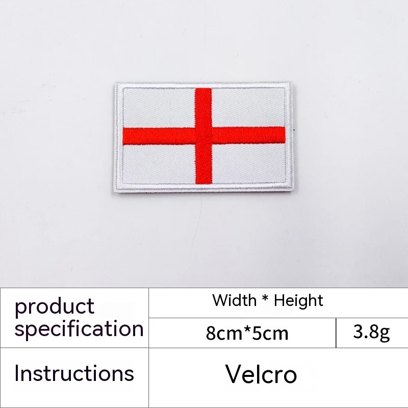 Title 1, Écusson en tissu brodé avec le drapeau anglais....
