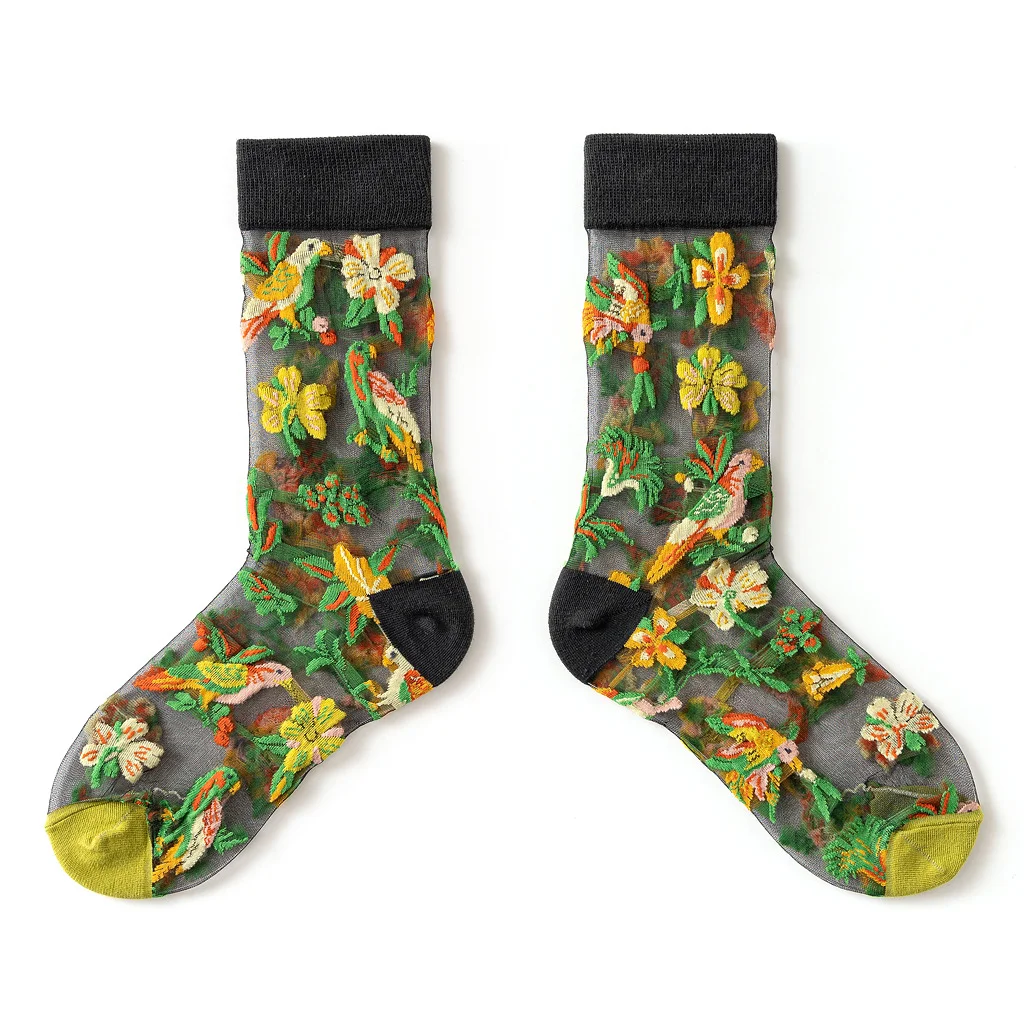 Title 10, All-Match Trend In Tube Card Silk Womens Socks