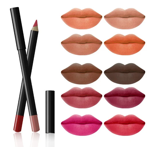 Title 9, 20 Color Black Pen Holder Lip Liner Waterproof ...