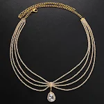 Adorno Étnico Exótico para Testa Estilo Antigo Strass Gota D'água com Franja e Diamante Testa — foto 5