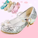 Neue Strassstein-Schleife Mädchen High Heels – Elegante Schuhe mit Absatz für besondere Anlässe, ein funkelnder Blickfang. — foto 2