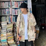 Printed short sleeve shirt jacket for men, a versatile and stylish choice for casual wear. Comfortable and perfect for w — photo 5
