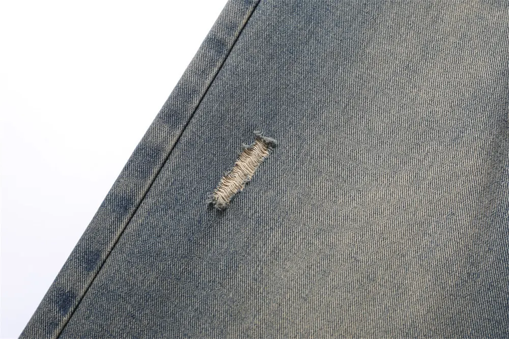 Men's Fashion Holes Patch Jeans. Stylish and comfortable denim pants for a casual look. Perfect for everyday wear, offer — photo 7