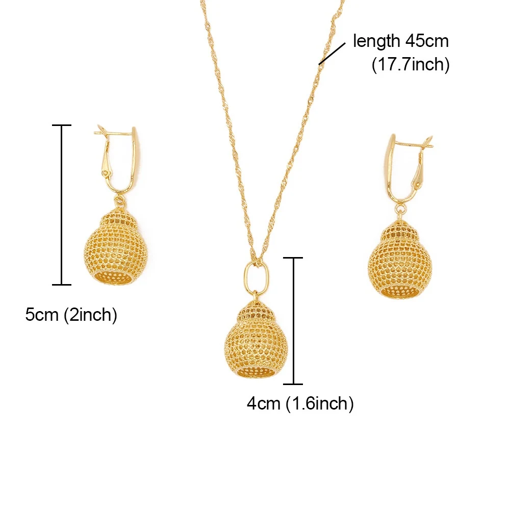 Conjunto de joias com pingente de colar de noiva feminino em ouro 24K Adicione brilho ao seu dia especial Elegância e glamour para a noiva Perfeito. — foto 7