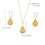 Conjunto de joias com pingente de colar de noiva feminino em ouro 24K Adicione brilho ao seu dia especial Elegância e glamour para a noiva Perfeito. — foto 7