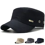 Heren Outdoor Casual Ademende Flat Top Hoed. Comfortabele, lichtgewicht hoed, perfect voor wandelingen en buitenactiviteiten in de zomer. — foto 1