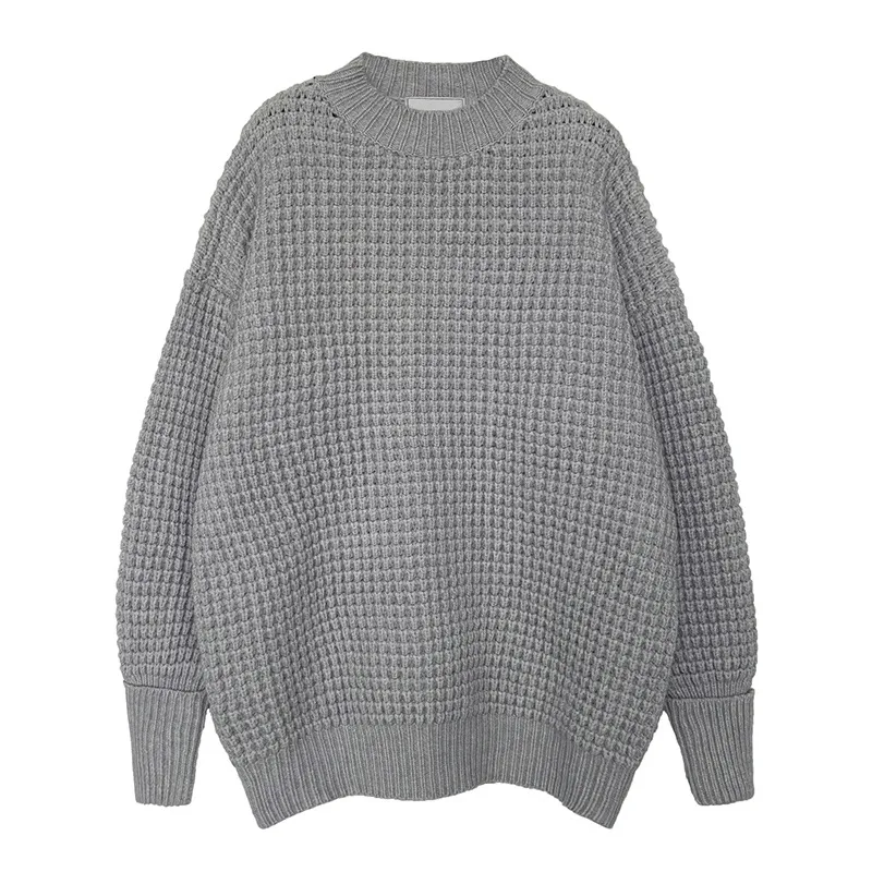 Korean Loose Pineapple Print Thick Pullover Sweater. Enjoy comfort and style with this cozy and fashionable sweater. Per — photo 3