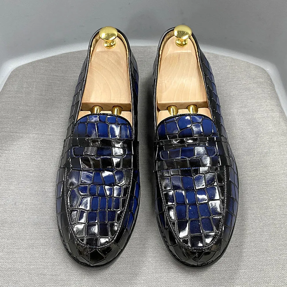 Scarpe casual in pelle da uomo traspiranti in pelle di bovino pieno fiore per comfort e stile. Indossale ogni giorno con fiducia. — foto 11
