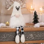 Christmas Decoration Elk Knitted Hat Plush Soft Festive Ornament Cozy Holiday Decor Great Christmas Gift Adds Warmth and — photo 13