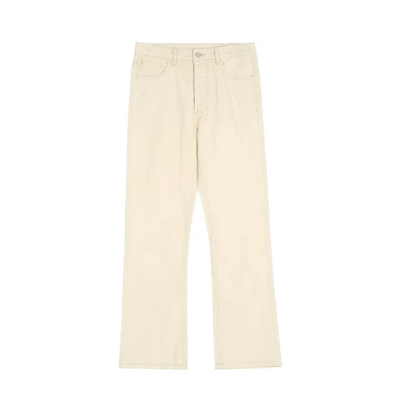 High Street Apricot Jeans for Men Straight Loose All-match Skinny Jeans for a versatile and stylish look, offering comfo — photo 4