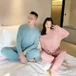 Pajamas Women's Round Neck Long Sleeve Thin Pullover Modal Home Wear Suit — photo 8