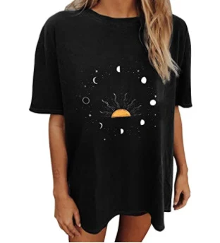 Camiseta feminina vintage de manga curta com estampa de caveira moda high street — foto 3