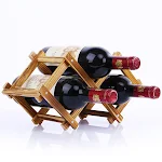 Creative Collapsible Wine Rack for Home Decor, Practical Living Room Wine Cabinet, Display Rack, Solid Wood Product. Gre — photo 3