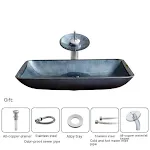 Lavabo de mesa de vidrio templado Pure Color Arte Sencillo para baño Diseño Inter-plataforma, Elegancia y funcionalidad para tu espacio. — foto 11