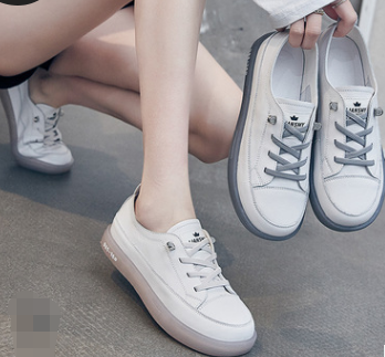 Title 2, Womens First Layer White Leather Shoes